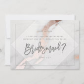 BRUIDSMAID VAN MARMER EN ROZE GOUD KAART (Achterkant)