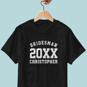 bruidsman bruiloft jaar sportieve bruids partij T- T-shirt