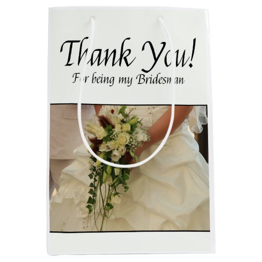 Bruidsman dank u medium cadeauzakje (Voorkant)