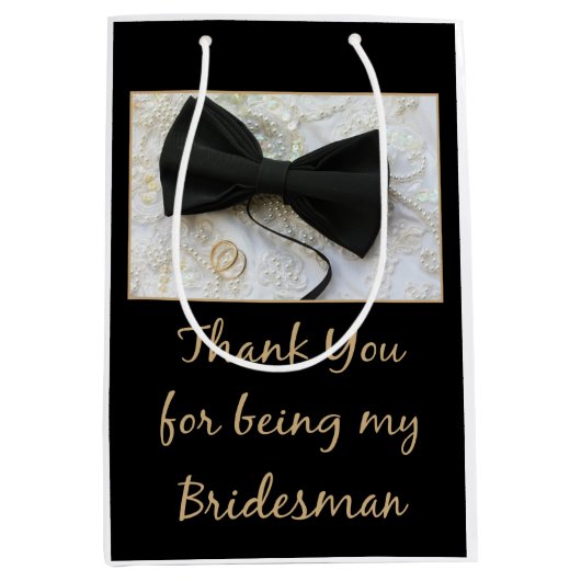 Bruidsman dank u medium cadeauzakje (Voorkant)