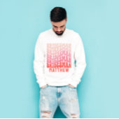 Bruidsman Roze moderne girly retro 60's eenvoudig T-shirt