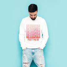 Bruidsman Roze moderne girly retro 60's eenvoudig