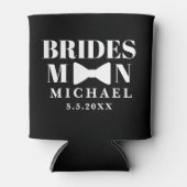 bruidsman zwart wit boog bruiloft gepersonaliseerd blikjeskoeler (Voorkant)