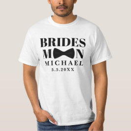 Bruidsman zwarte strik das trouwen t-shirt