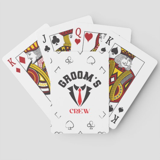 Bruidsmannen - Moderne Bruidsjonkers Afscheidset  Pokerkaarten (Achterkant)