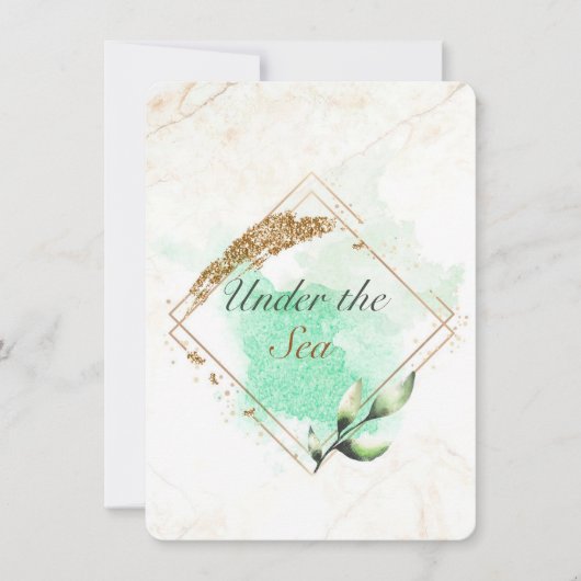 Bruidsmeermin thema uitnodiging voor een bridal sh (Voorkant)