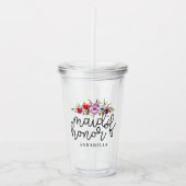 Bruidsmeis Sidd bouquet Acryl Drinkbeker (Voorkant)
