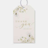 Bruidsmeis Siddende Wildbloemen Bruiloftsetiket Cadeaulabel (Achterkant)