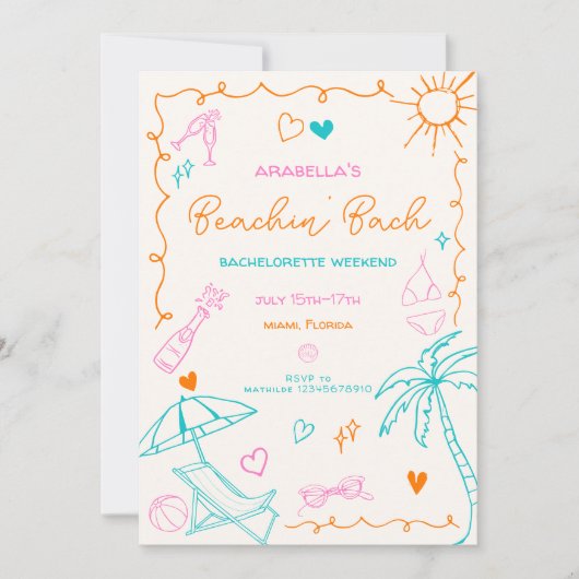 Bruidsmeisje aan het strand | Reisplan, plezier, o Kaart (Voorkant)