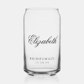 Bruidsmeisje Aangepaste Gepersonaliseerde Naam Bru Blikvorm Glas (Voorkant)