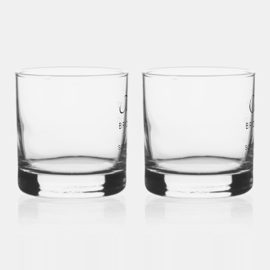 Bruidsmeisje Aangepaste Gepersonaliseerde Naam Bru Whisky Glas (Rechts)