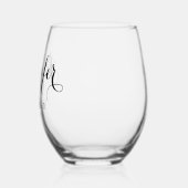 Bruidsmeisje Aangepaste Gepersonaliseerde Naam Bru Wijnglas Zonder Voet (Links)