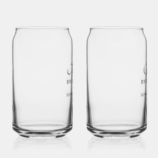 bruidsmeisje aangepaste gepersonaliseerde namen br blikvorm glas (Rechts)