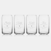 bruidsmeisje aangepaste gepersonaliseerde namen br blikvorm glas (Voorkant)