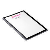 Bruidsmeisje Aangepaste Naam Zwart Roze Wit Bruilo Notitieboek (Rechterzijde)