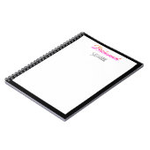 Bruidsmeisje Aangepaste Naam Zwart Roze Wit Bruilo Notitieboek (Linkerzijde)
