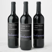 Bruidsmeisje Aankondiging Wijnlabel Wijn Etiket (Flessen)