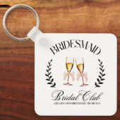 Bruidsmeisje aanpassen Naam Coquette Bachelorett Sleutelhanger (Voorkant)