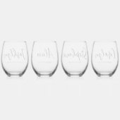 Bruidsmeisje Aanzoek Modern Script Eenvoudig Wijnglas Zonder Voet (Achterkant)