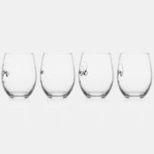 Bruidsmeisje Aanzoek Modern Script Eenvoudig Wijnglas Zonder Voet (Links)