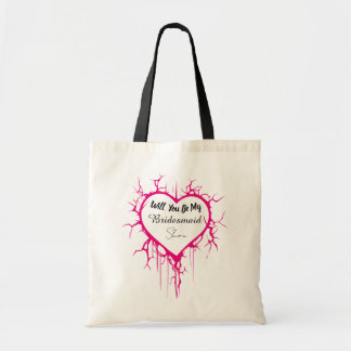 Bruidsmeisje Aanzoek Roze Gebroken Hart Budget Tot Tote Bag