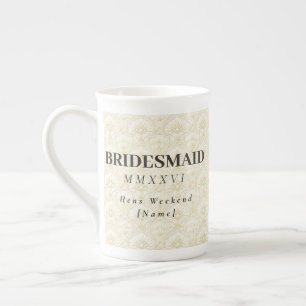 Bruidsmeisje Art Deco sierobject – Ivoor Kleinoo Porselein Kop