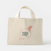 Bruidsmeisje Art Nouveau Roze Vlinder Mini Tote Bag (Achterkant)