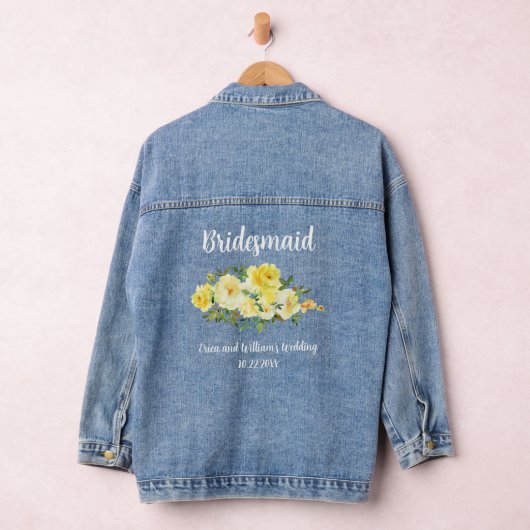 Bruidsmeisje Bachelorette Favors Denim Jas Denim Jacket (Hangar)