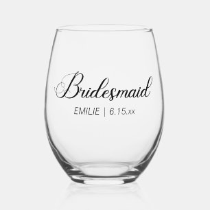 Bruidsmeisje Bachelorette Weekend Wijnglas Zonder Voet