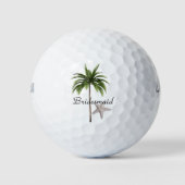 Bruidsmeisje Beach Palm Tree Wedding Golf Balls Golfballen (Voorkant)