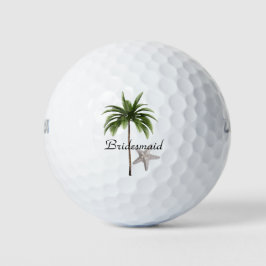 Bruidsmeisje Beach Palm Tree Wedding Golf Balls Golfballen
