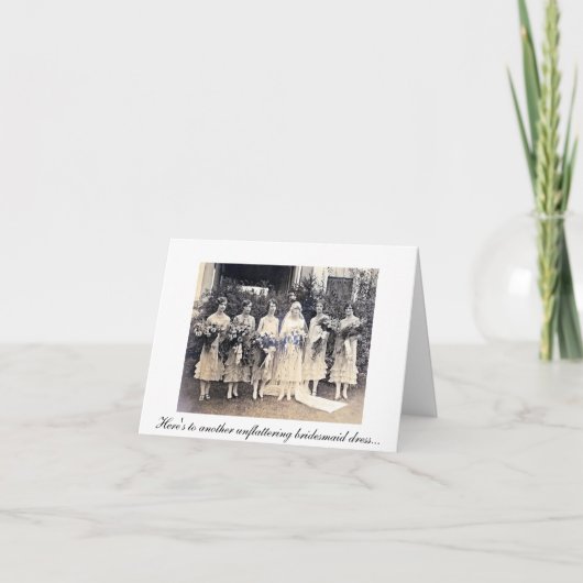 Bruidsmeisje bedankkaart2 bedankkaart (Voorkant)