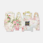 Bruidsmeisje Bedankt w / Vlinder op  Collage Bedankdoosjes (Uitgevouwen)