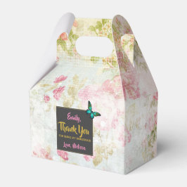 Bruidsmeisje Bedankt w / Vlinder op  Collage Bedankdoosjes