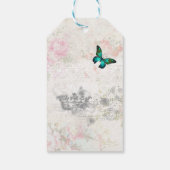 Bruidsmeisje Bedankt w / Vlinder op Collage Cadeaulabel (Achterkant)