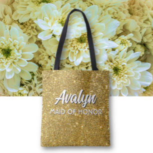 Bruidsmeisje Bling! Aangepaste schattige bruiloft Tote Bag