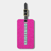 Bruidsmeisje Bling in roze Bagagelabel (Voorkant verticaal)