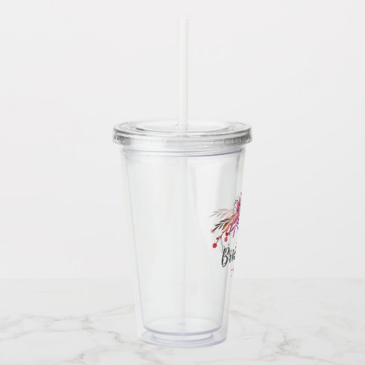 Bruidsmeisje Bloem Personalized Acryl Drinkbeker (Rechts)