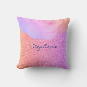Bruidsmeisje Bloem Roze Goud Glitter Roze Glans Buitenkussen