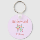 Bruidsmeisje Bloemen aandenken Sleutelhanger (Voorkant)