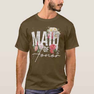 Bruidsmeisje Bloemen Bruids Shower Bloemige Bruid  T-shirt