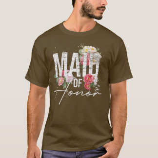 Bruidsmeisje Bloemen Bruids Shower Bloemige Bruid T-shirt