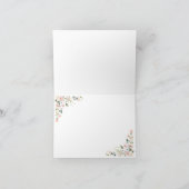 Bruidsmeisje bloemenkrans monogram letter M Bedankkaart (Binnen)