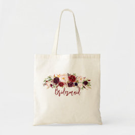 Bruidsmeisje bloemige bruid cadeau bruiloft bruids tote bag