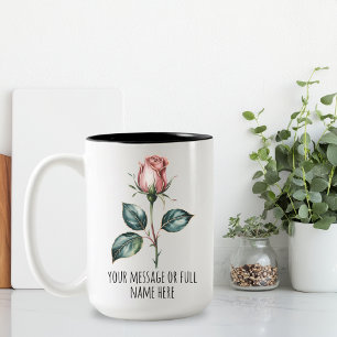 Bruidsmeisje   Bloemige Moeder Moederdag Aangepast Tweekleurige Koffiemok