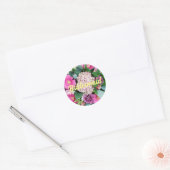 Bruidsmeisje bloemstuk ronde sticker (Envelop)