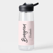 Bruidsmeisje Blush Roze Bruiloft Feest Waterfles (Links)