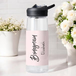 Bruidsmeisje Blush Roze Bruiloft Feest Waterfles<br><div class="desc">Bruidsmeisje Roze Waterfles voor Bruiloft, Bruidsfeest, Bruiloft Feest, Meisjesuitje. Bekijk meer producten met dit ontwerp in de collectie hieronder.</div>