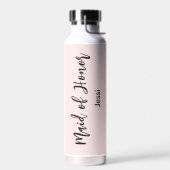 Bruidsmeisje Blush Roze Bruiloftfeest Waterfles (Links)