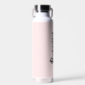 Bruidsmeisje Blush Roze Bruiloftscadeau Waterfles (Voorkant)